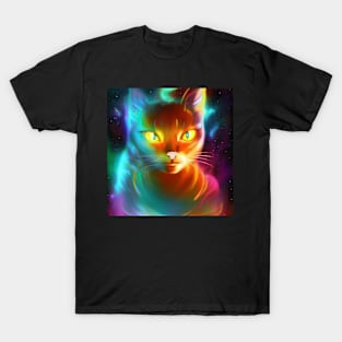 Neon cosmos she cat T-Shirt